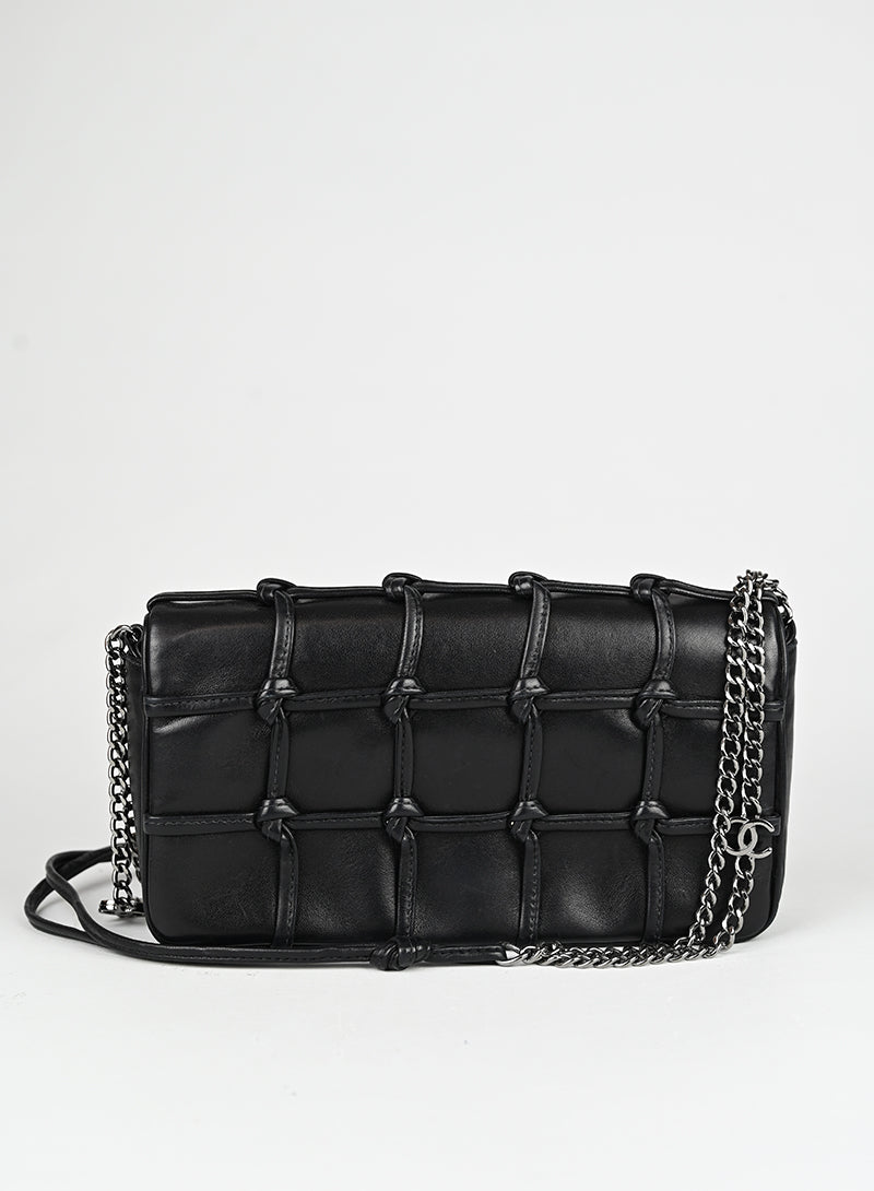 Chanel Borsa Chocolat in pelle nera -  lesleyluxuryvintage