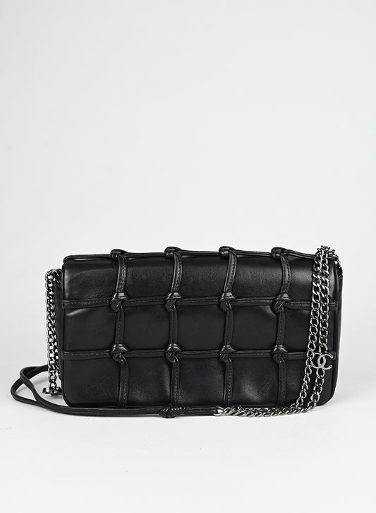 Chanel Borsa Chocolat in pelle nera
