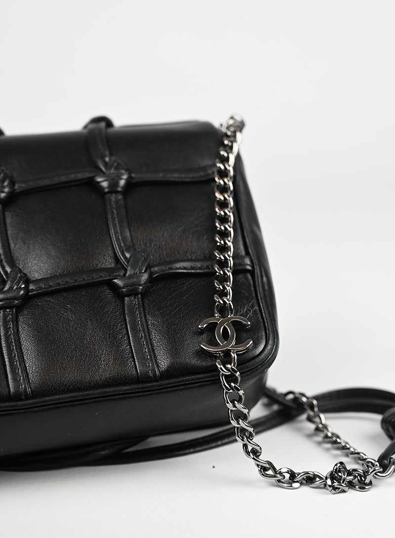 Chanel Borsa Chocolat in pelle nera -  lesleyluxuryvintage