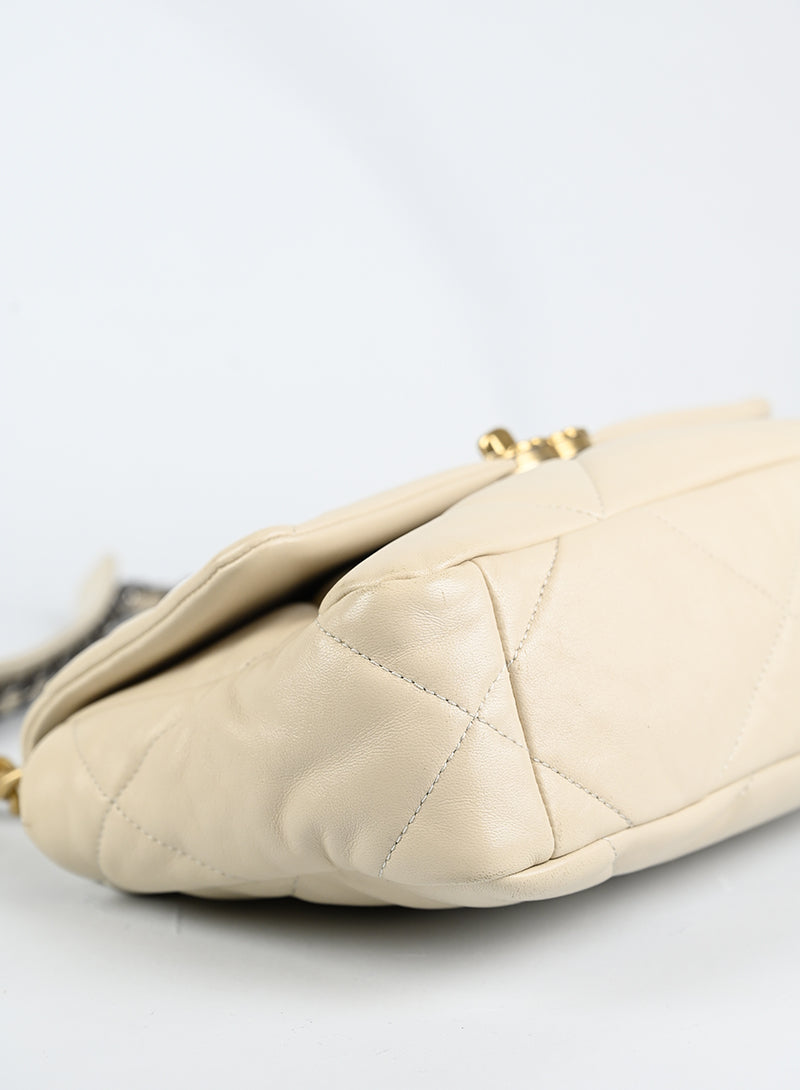 Chanel Borsa 19 in pelle panna