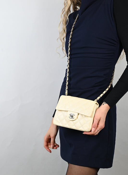 Chanel Borsa 2.55 small in pelle panna -  lesleyluxuryvintage
