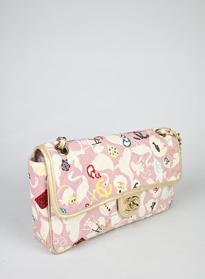 Chanel Borsa Baby Animal Flap Bag 2008 rosa