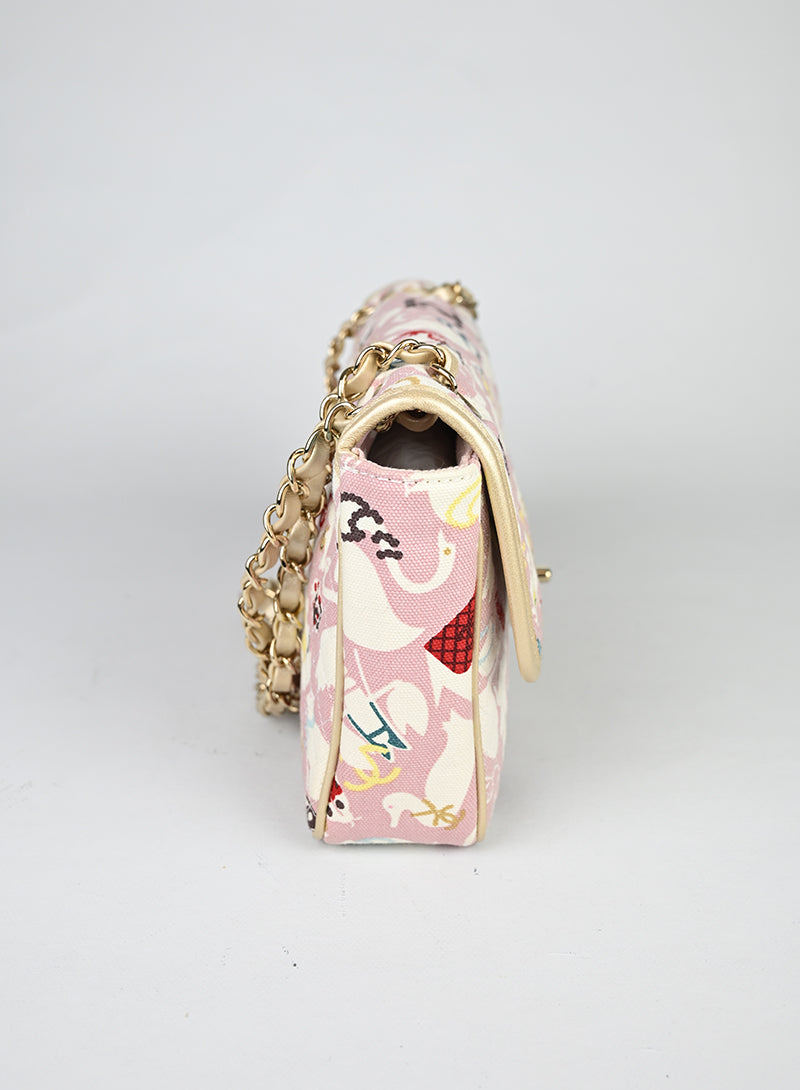Chanel Borsa Baby Animal Flap Bag 2008 rosa