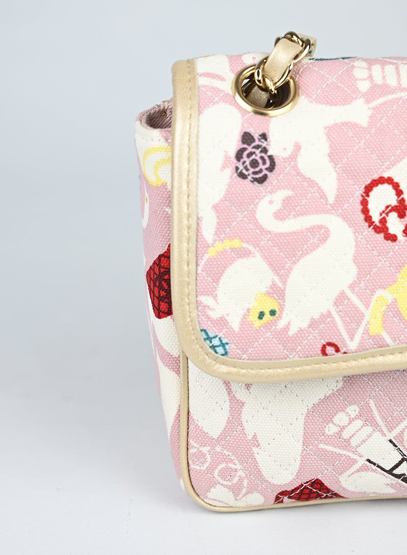 Chanel Borsa Baby Animal Flap Bag 2008 rosa