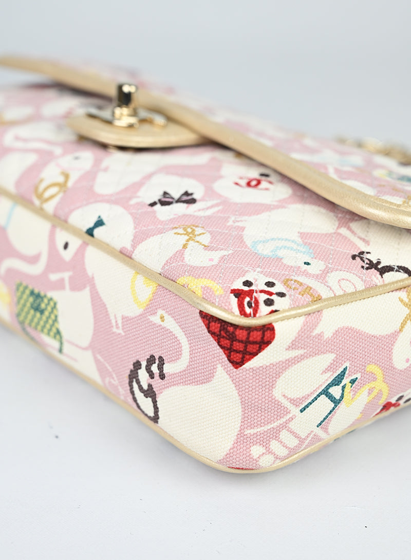 Chanel Borsa Baby Animal Flap Bag 2008 rosa