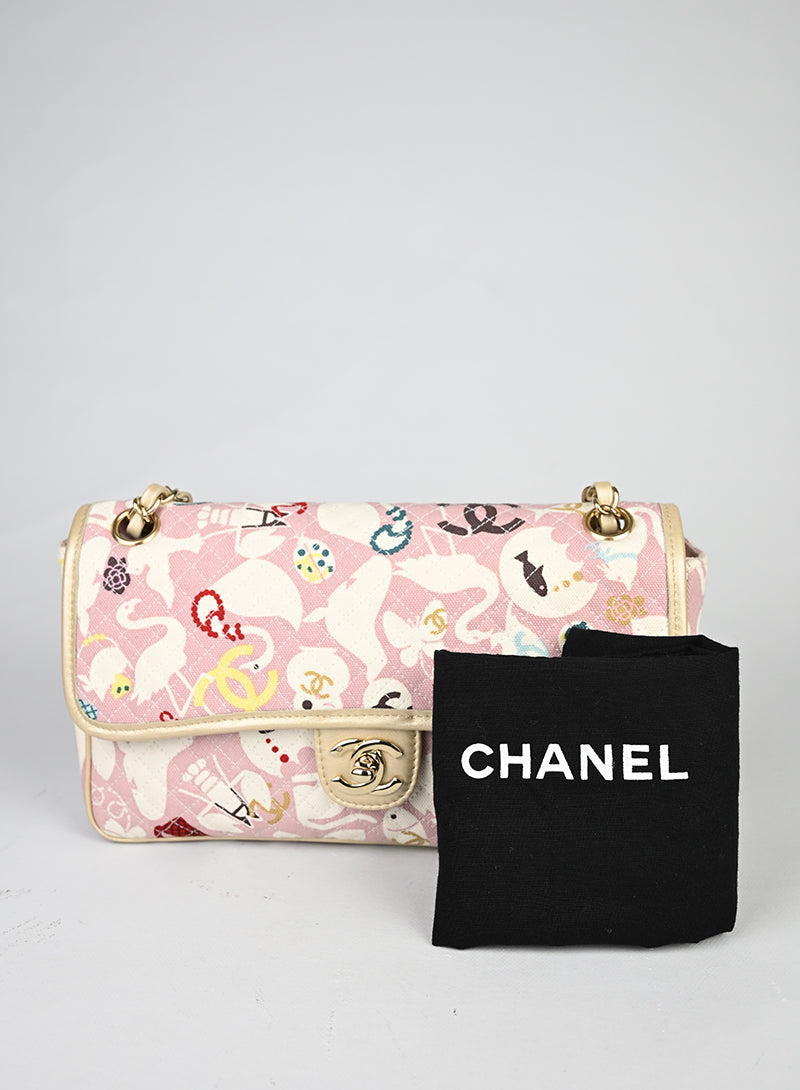 Chanel Borsa Baby Animal Flap Bag 2008 rosa
