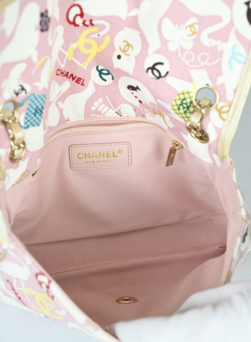 Chanel Borsa Baby Animal Flap Bag 2008 rosa
