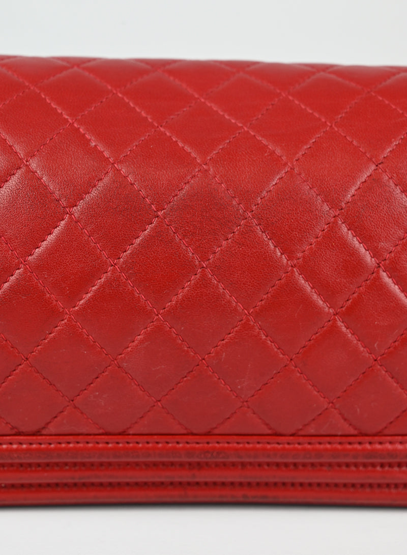 Chanel Borsa Boy in pelle rossa