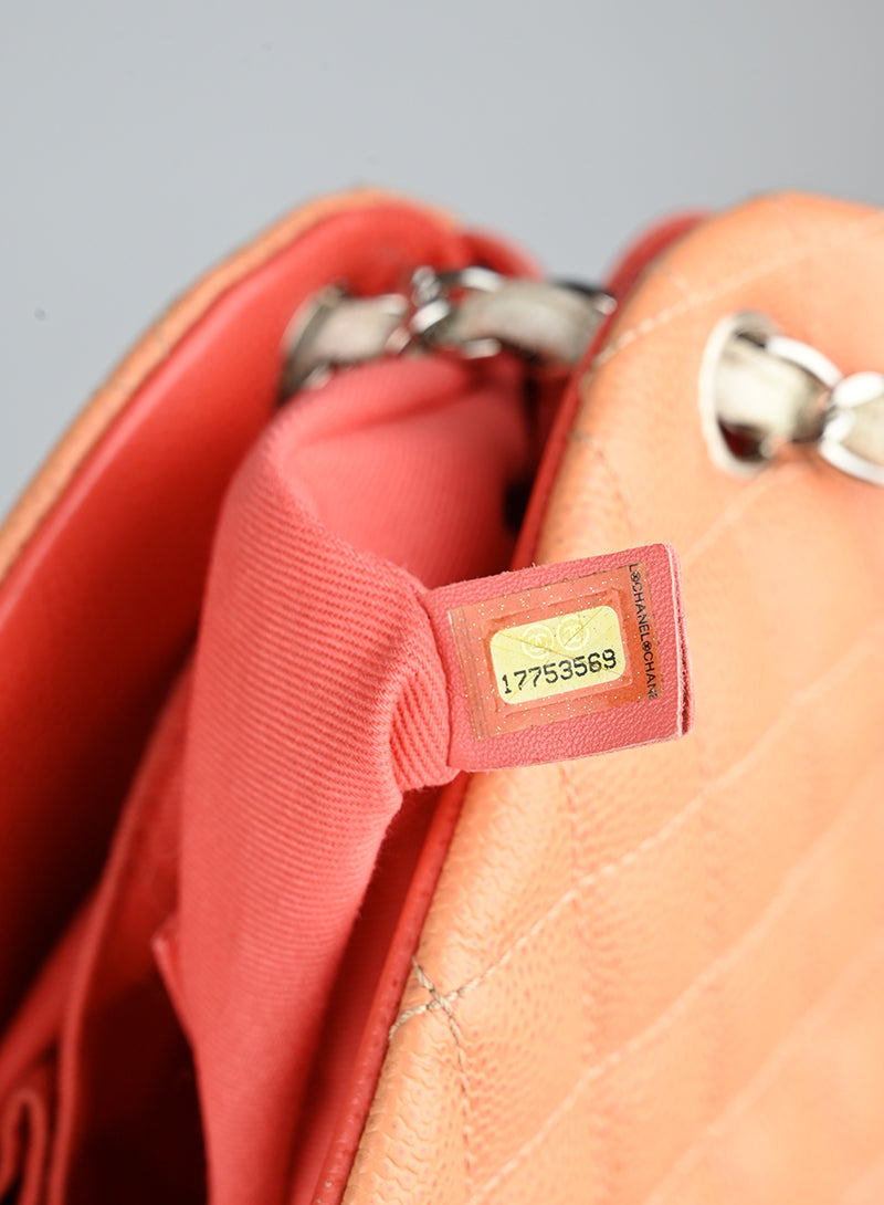 Chanel Borsa in pelle quilted rosa salmone