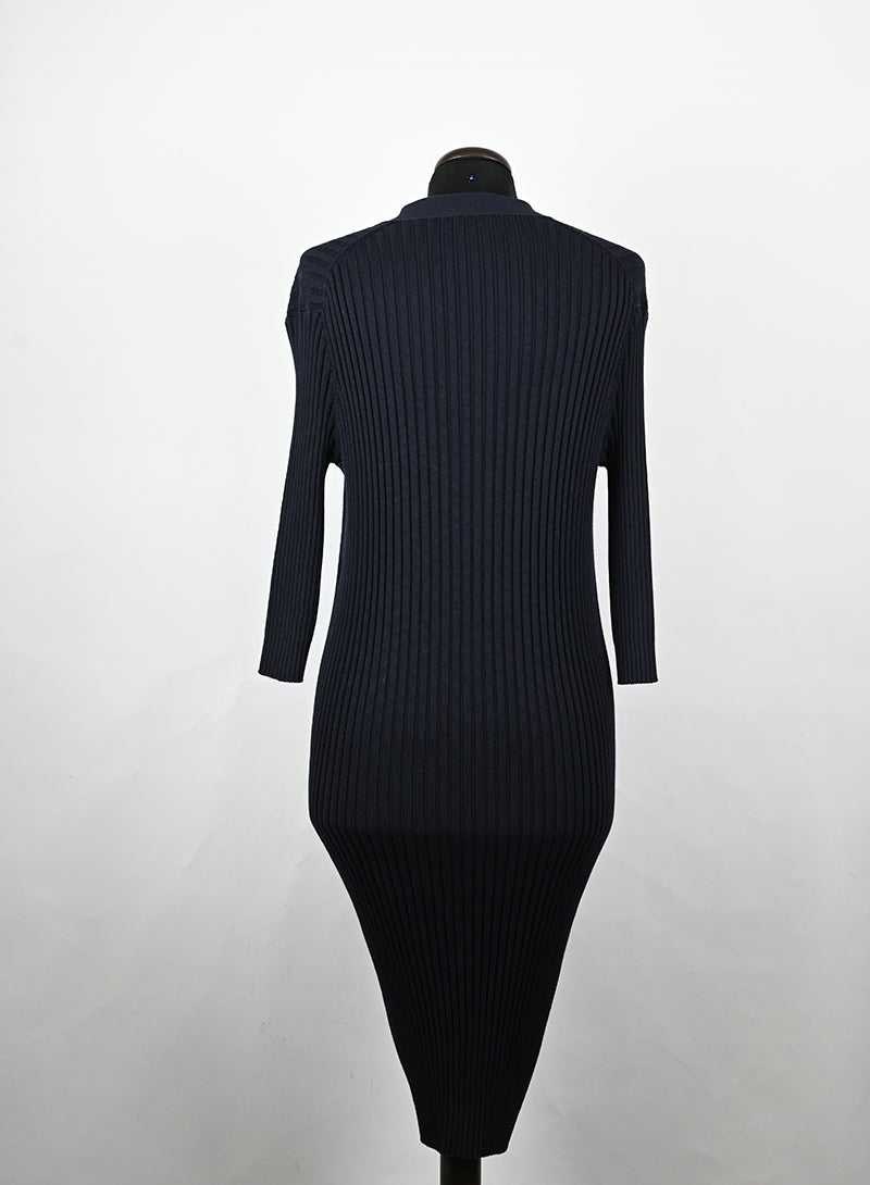 Chanel Cardigan lungo in cotone blu - Tg. 38 FR -  lesleyluxuryvintage