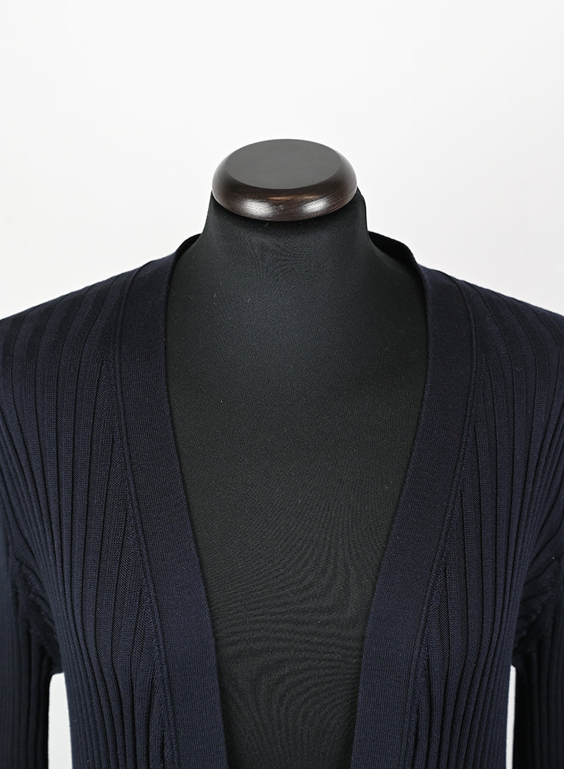 Chanel Cardigan lungo in cotone blu - Tg. 38 FR -  lesleyluxuryvintage