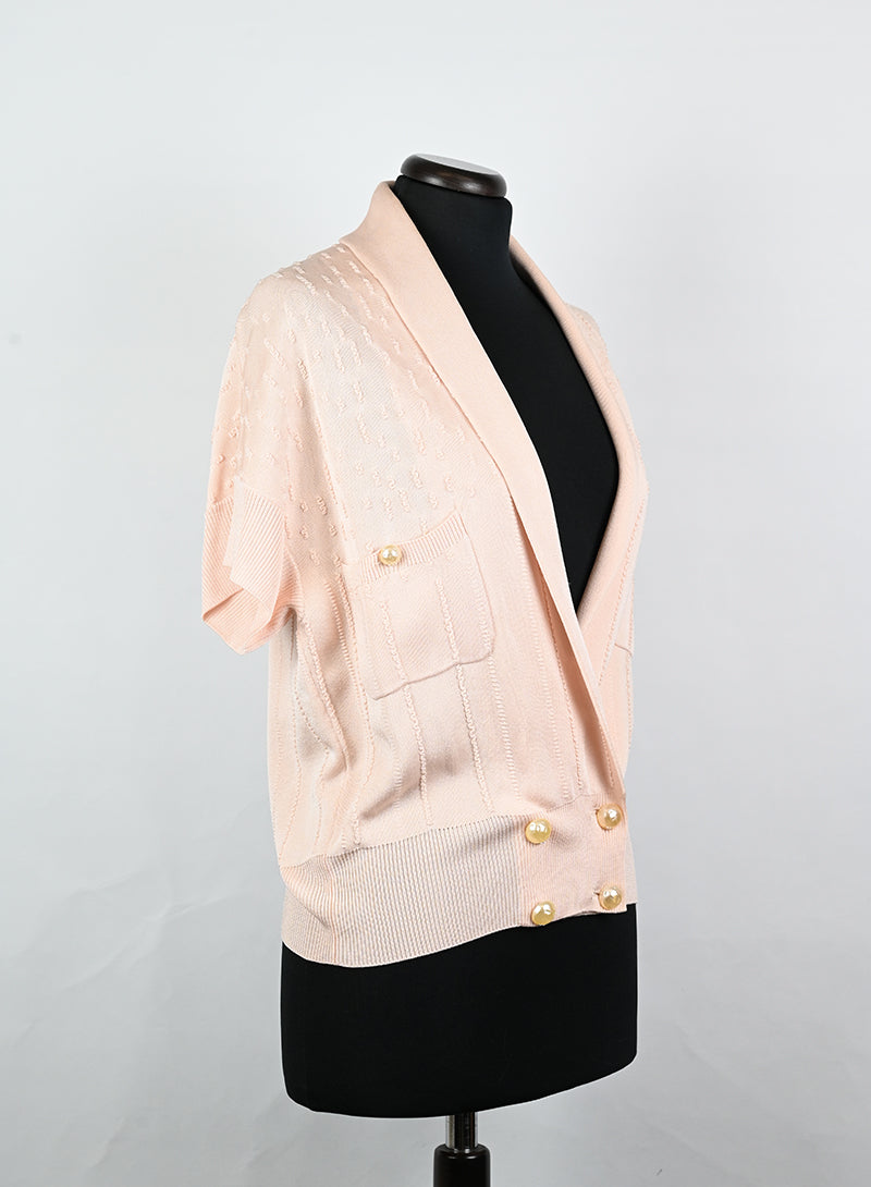 Chanel Cardigan in cotone rosa - Tg. 36 FR -  lesleyluxuryvintage