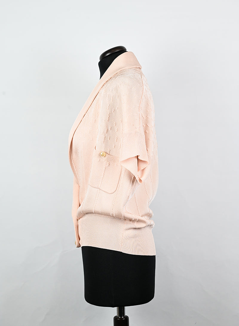 Chanel Cardigan in cotone rosa - Tg. 36 FR -  lesleyluxuryvintage