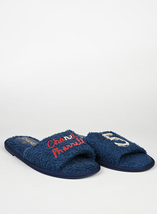 Chanel Ciabatte in spugna blu - Tg. XS