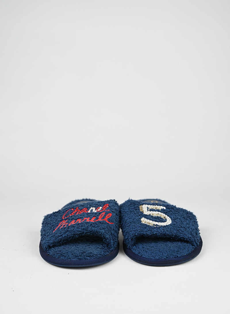 Chanel Ciabatte in spugna blu - Tg. XS