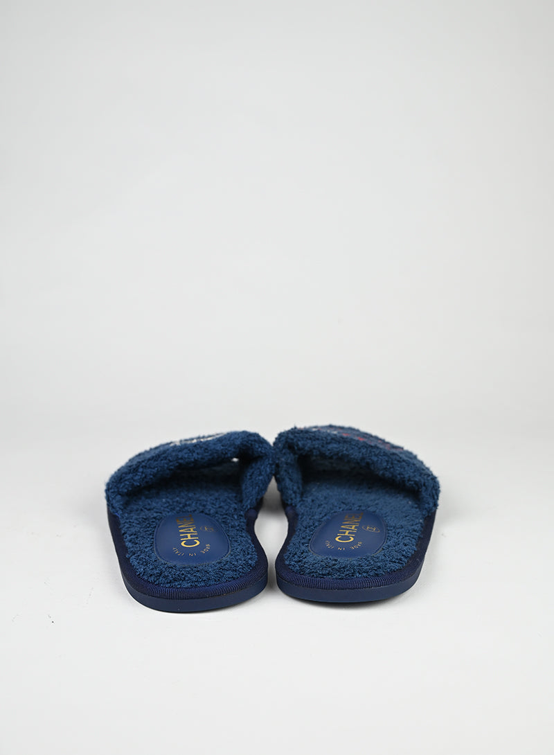 Chanel Ciabatte in spugna blu - Tg. XS