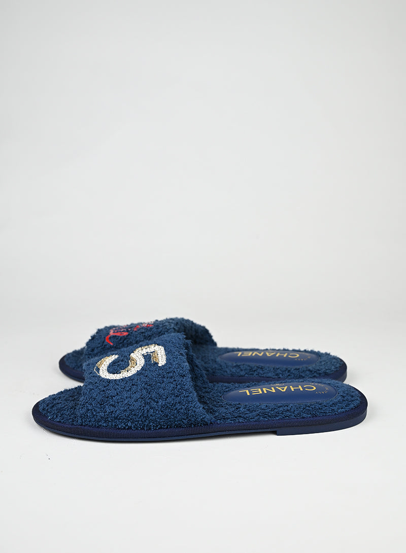 Chanel Ciabatte in spugna blu - Tg. XS