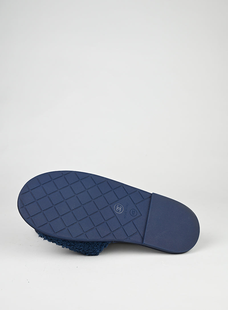 Chanel Ciabatte in spugna blu - Tg. XS