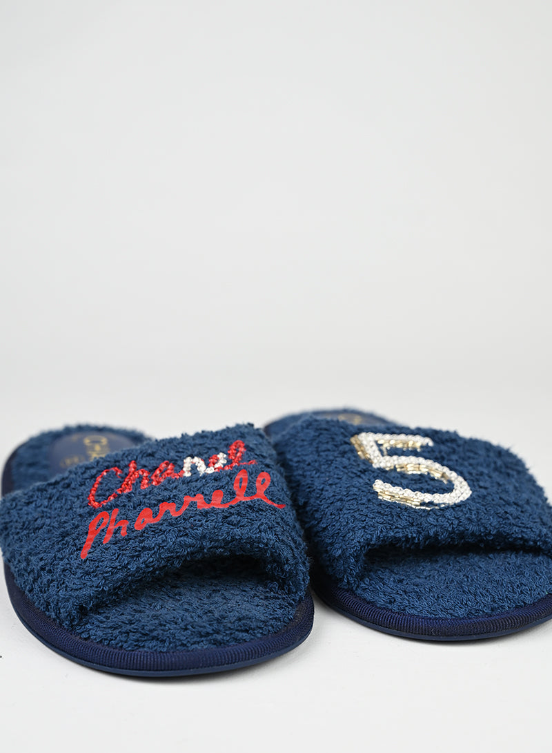 Chanel Ciabatte in spugna blu - Tg. XS