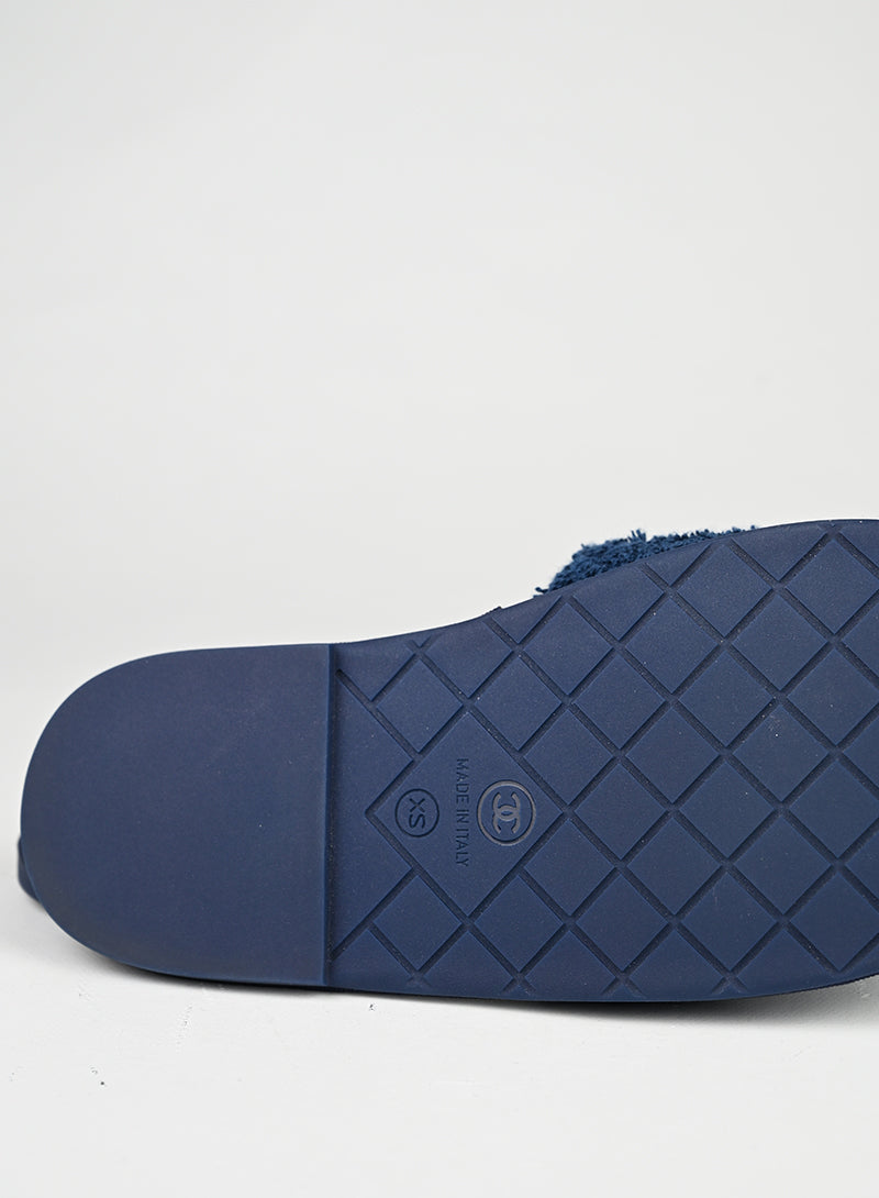Chanel Ciabatte in spugna blu - Tg. XS