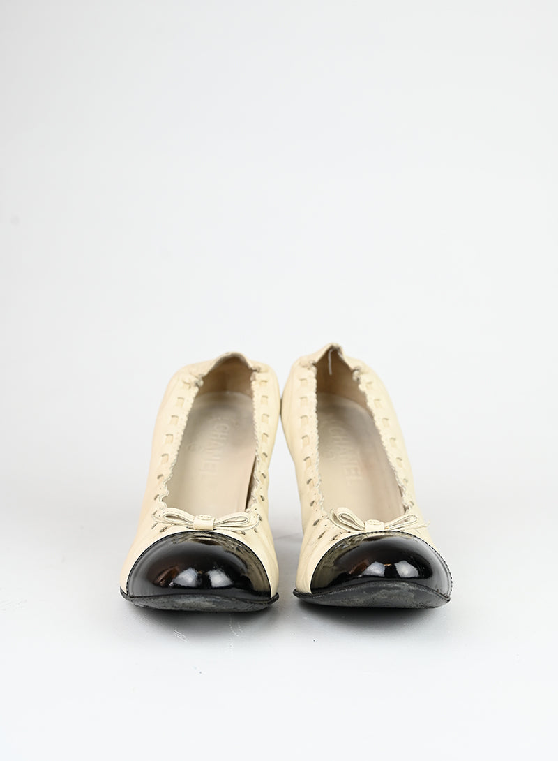 Chanel Décolleté in pelle grigia - N. 41 -  lesleyluxuryvintage
