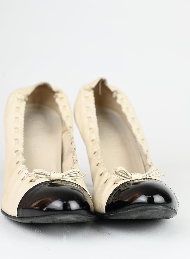 Chanel Décolleté in pelle grigia - N. 41 -  lesleyluxuryvintage
