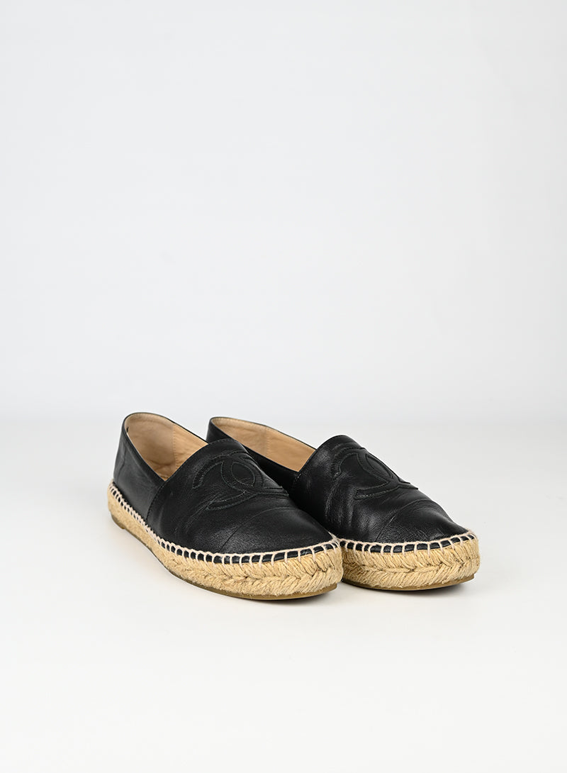 Chanel Espadrillas in pelle nere - N. 37