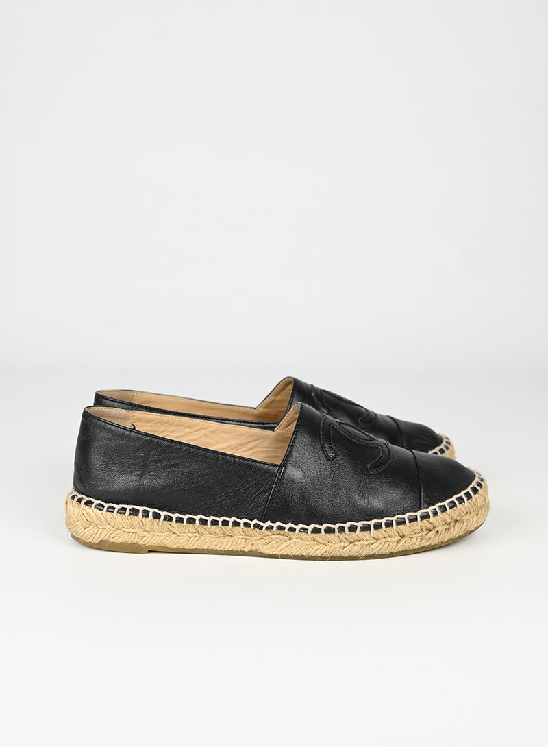 Chanel Espadrillas in pelle nere - N. 37