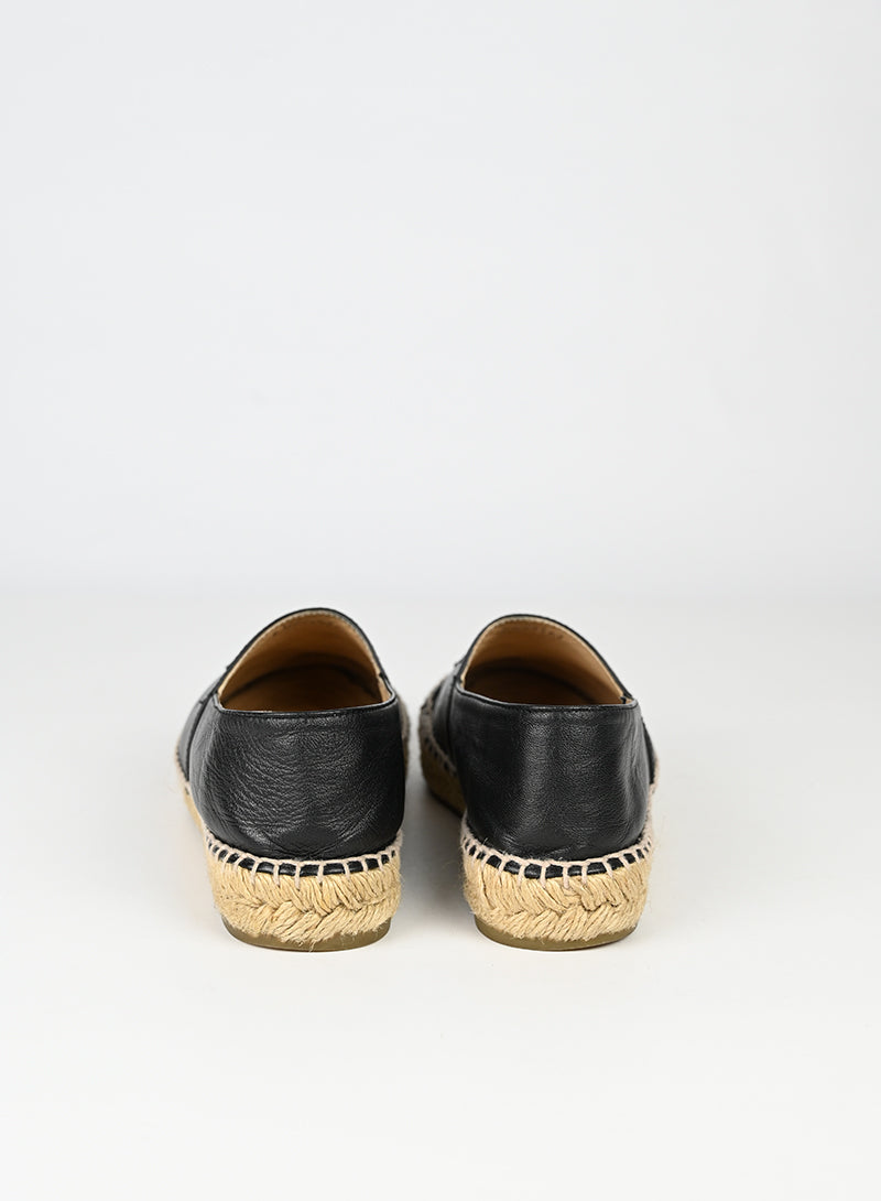 Chanel Espadrillas in pelle nere - N. 37