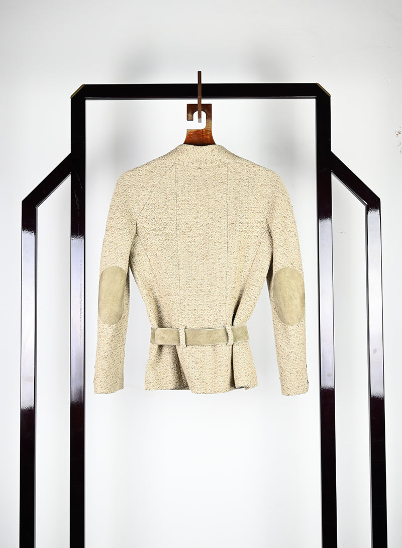 Chanel Blazer beige con cintura - Tg. 42