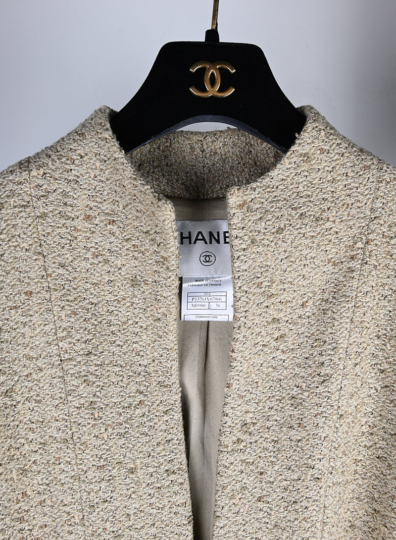 Chanel Blazer beige con cintura - Tg. 42