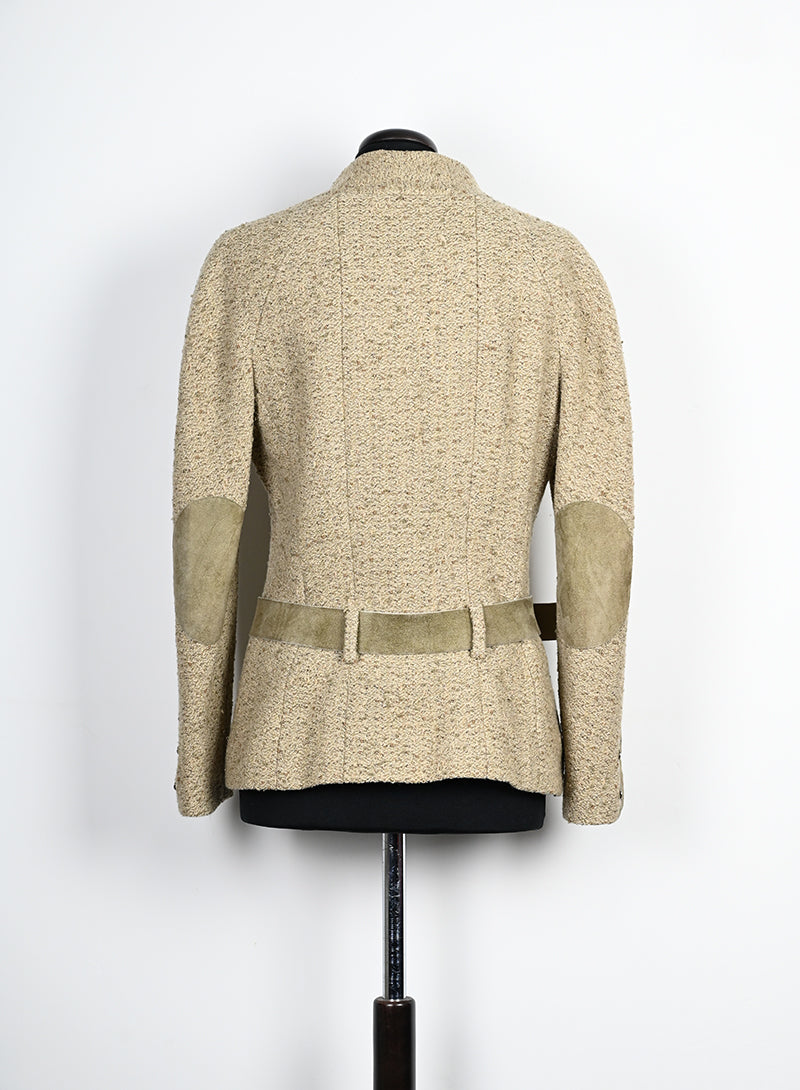 Chanel Blazer beige con cintura - Tg. 42