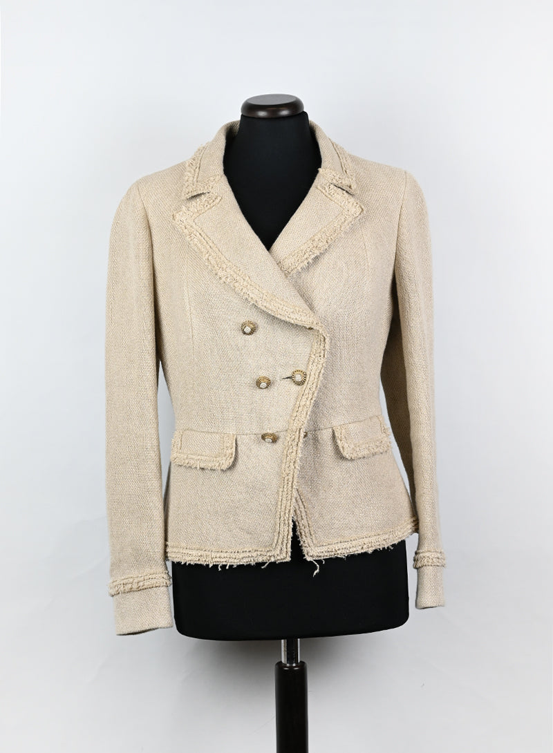 Chanel Giacca in lino ecrù - Tg. 38 FR -  lesleyluxuryvintage