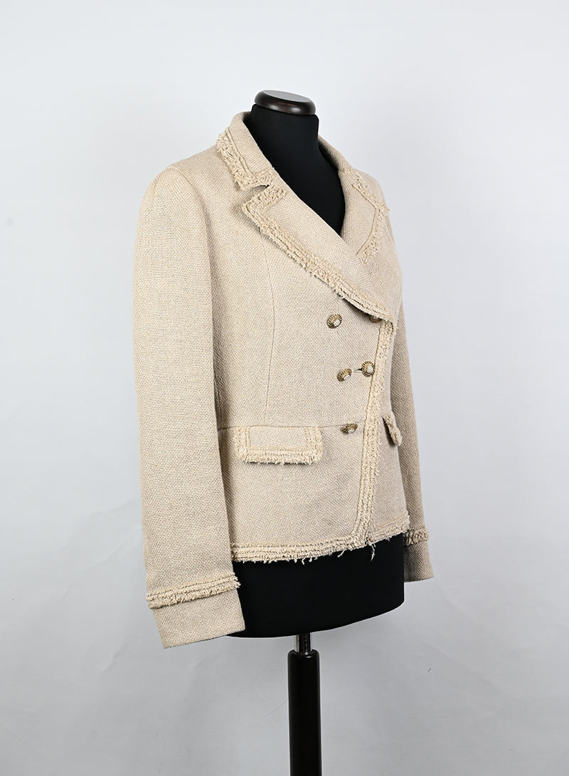 Chanel Giacca in lino ecrù - Tg. 38 FR -  lesleyluxuryvintage