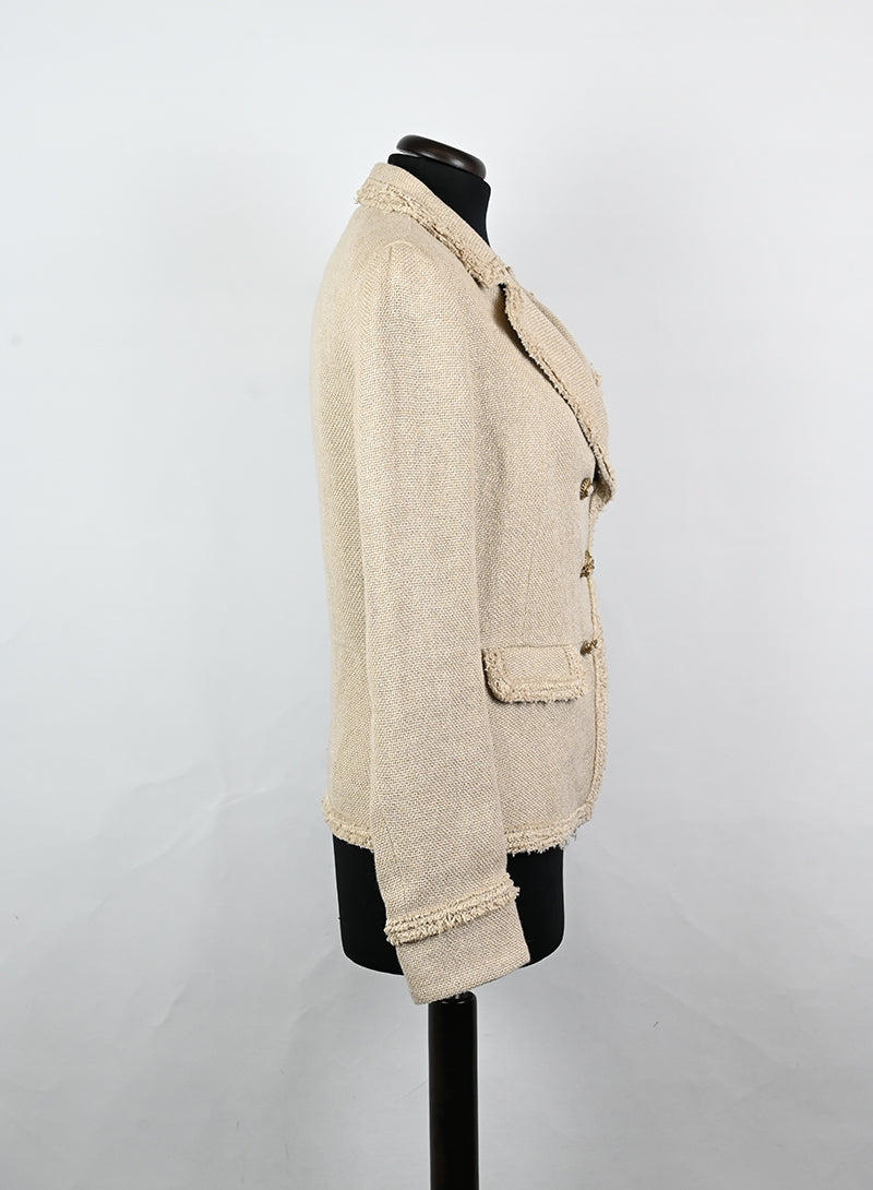 Chanel Giacca in lino ecrù - Tg. 38 FR -  lesleyluxuryvintage