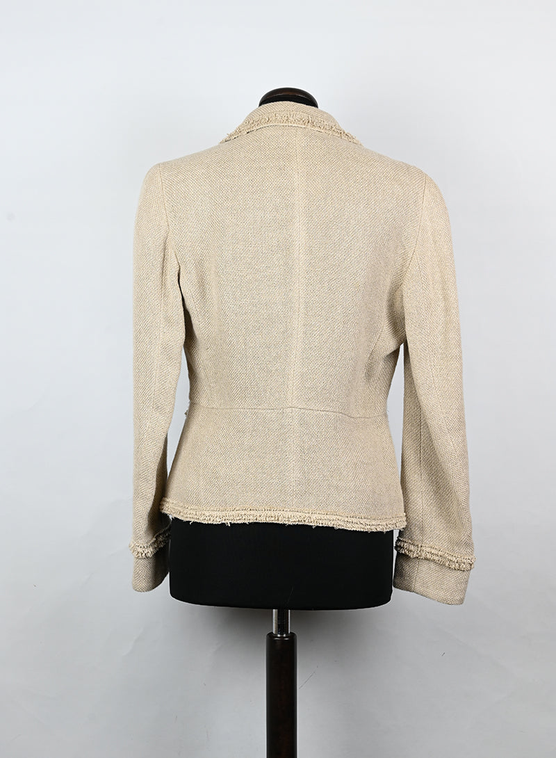 Chanel Giacca in lino ecrù - Tg. 38 FR -  lesleyluxuryvintage