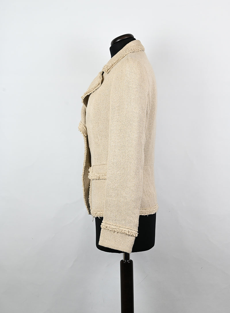 Chanel Giacca in lino ecrù - Tg. 38 FR -  lesleyluxuryvintage