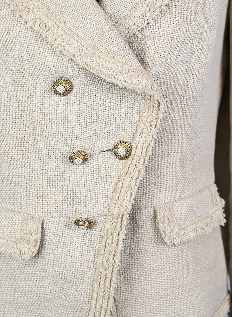 Chanel Giacca in lino ecrù - Tg. 38 FR -  lesleyluxuryvintage
