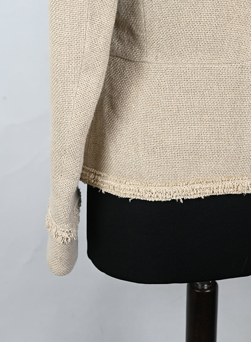 Chanel Giacca in lino ecrù - Tg. 38 FR -  lesleyluxuryvintage