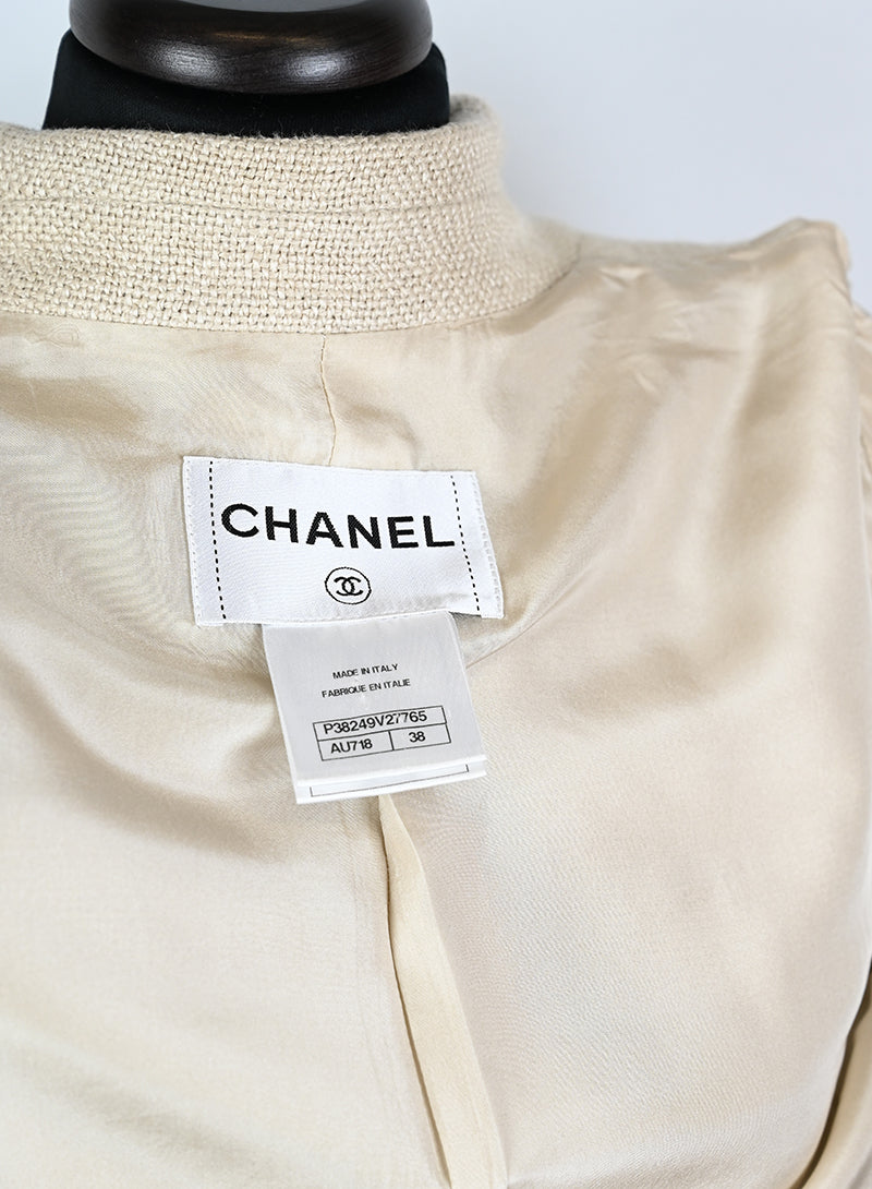 Chanel Giacca in lino ecrù - Tg. 38 FR -  lesleyluxuryvintage