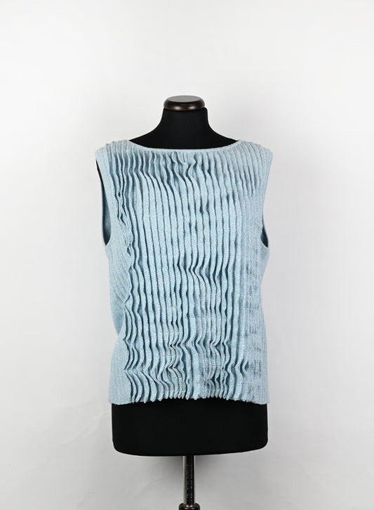 Chanel Gilet in cashmere azzurro - Tg. 42 FR -  lesleyluxuryvintage