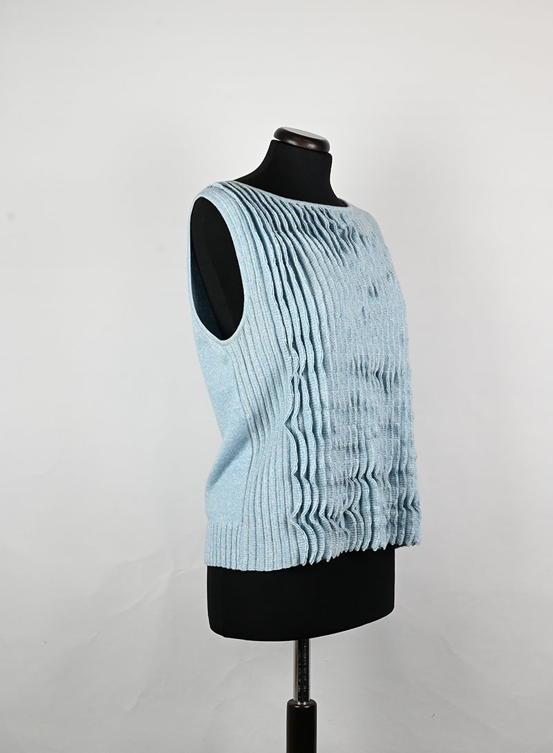 Chanel Gilet in cashmere azzurro - Tg. 42 FR -  lesleyluxuryvintage