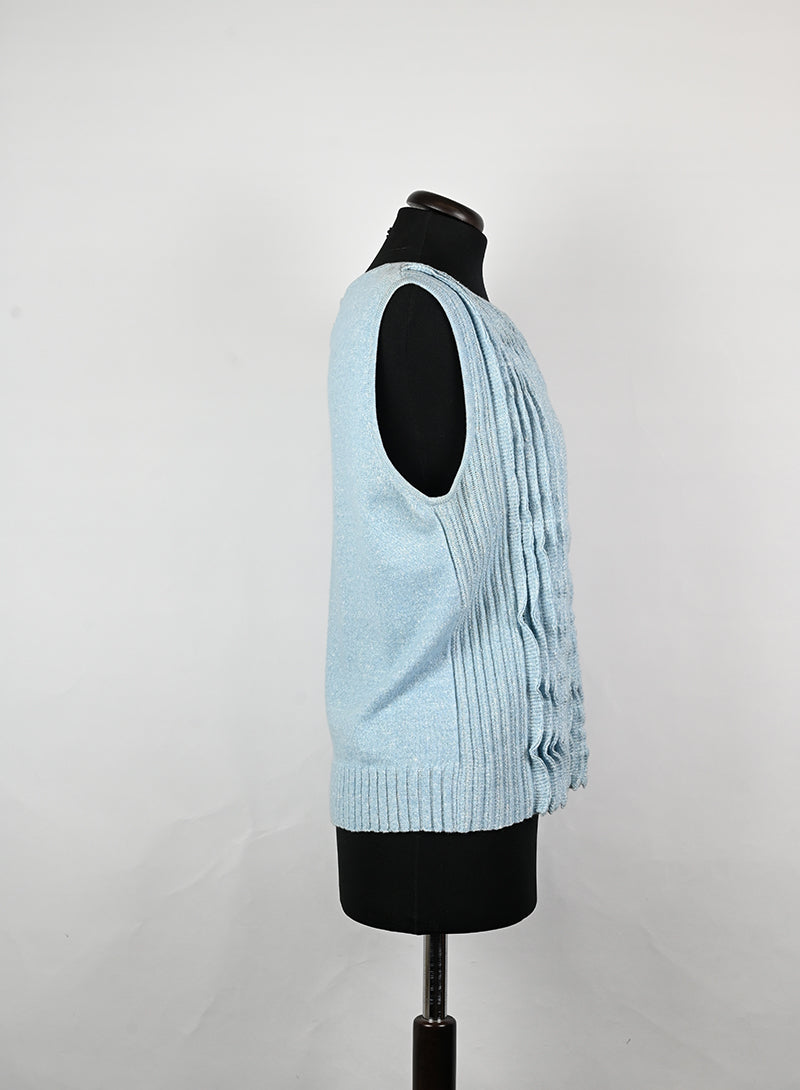 Chanel Gilet in cashmere azzurro - Tg. 42 FR -  lesleyluxuryvintage