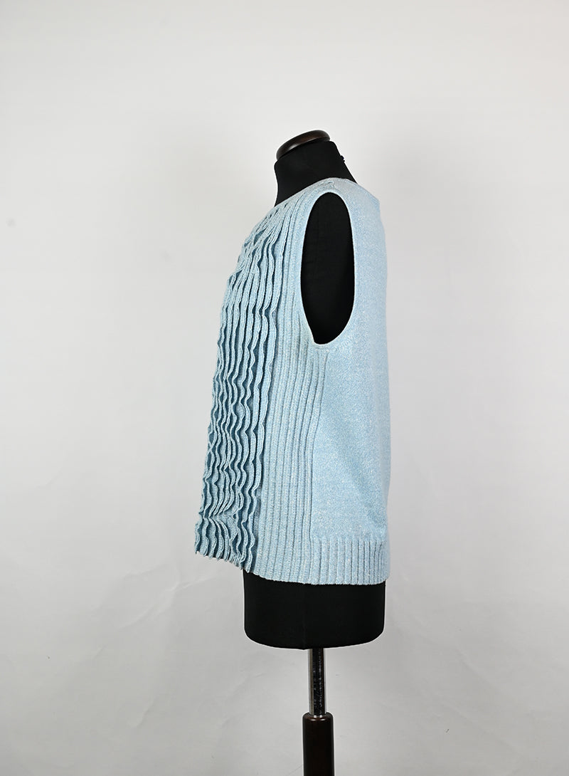 Chanel Gilet in cashmere azzurro - Tg. 42 FR -  lesleyluxuryvintage