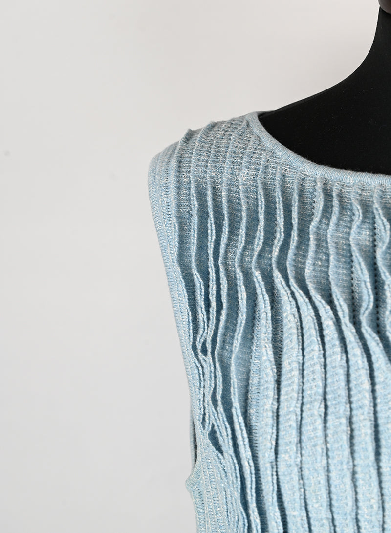 Chanel Gilet in cashmere azzurro - Tg. 42 FR -  lesleyluxuryvintage