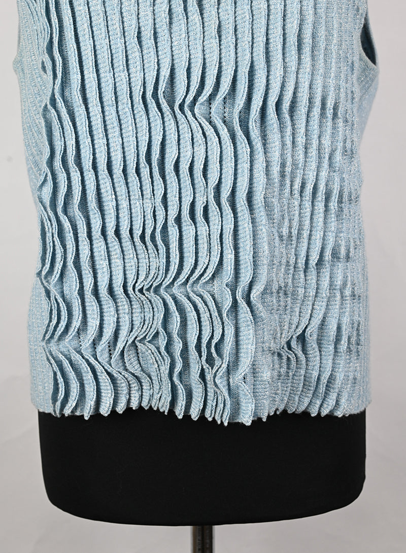 Chanel Gilet in cashmere azzurro - Tg. 42 FR -  lesleyluxuryvintage
