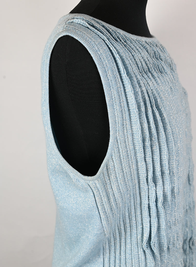 Chanel Gilet in cashmere azzurro - Tg. 42 FR -  lesleyluxuryvintage