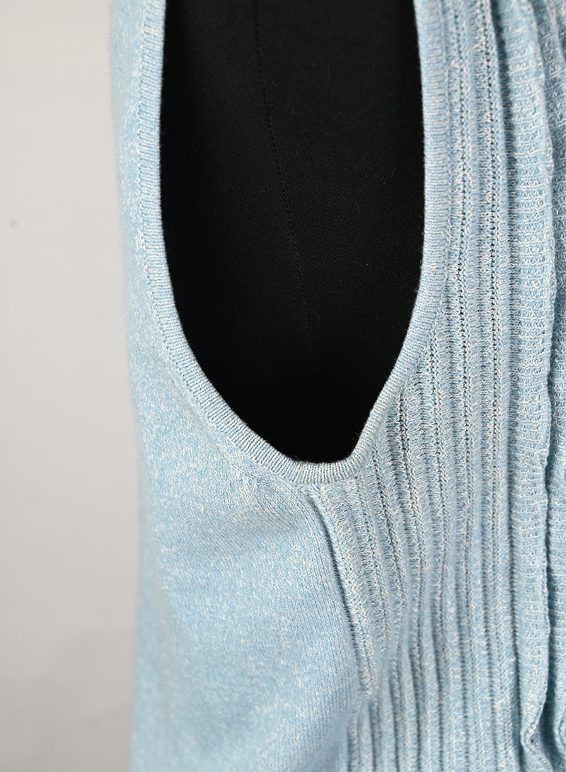 Chanel Gilet in cashmere azzurro - Tg. 42 FR -  lesleyluxuryvintage