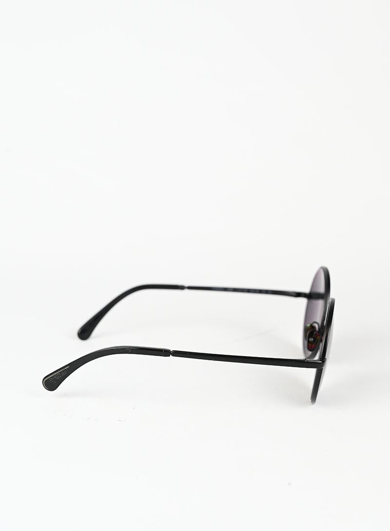 Chanel Occhiali tondi neri