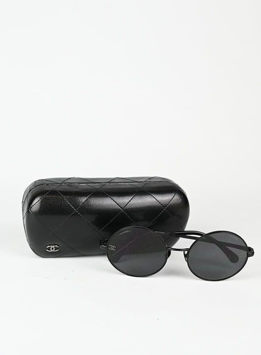 Chanel Occhiali tondi neri